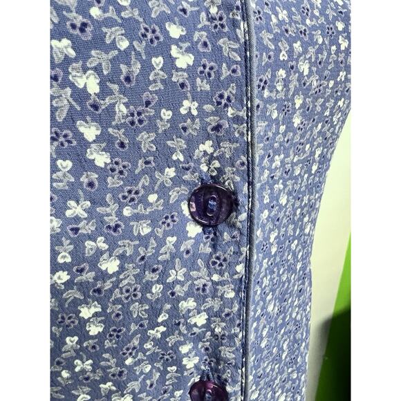 April Cornell Vintage 90s Purple Floral Maxi Dress Womens Small Back Tie Grunge - Picture 4 of 13